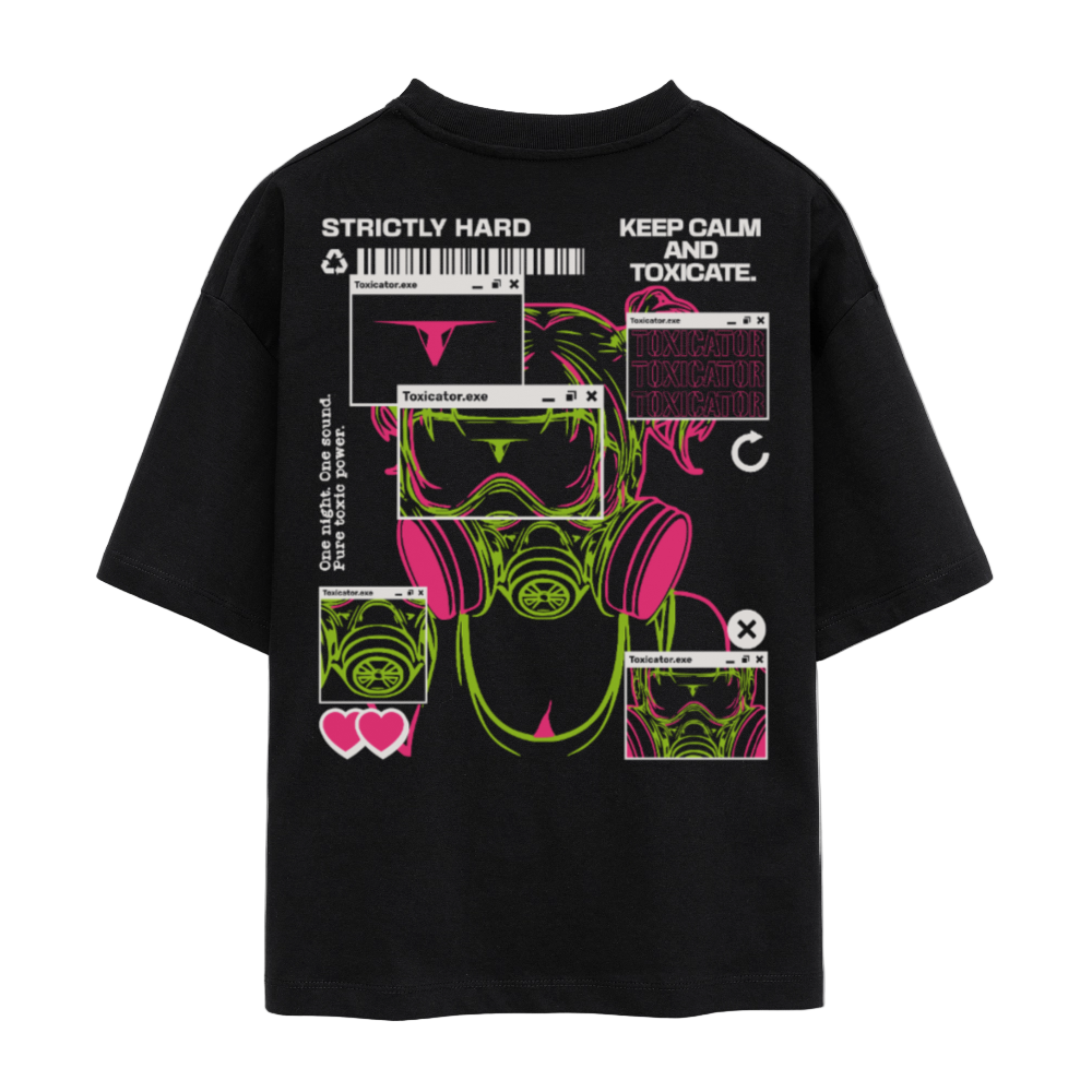 Girly Raver - Cropped T-Shirt - Schwarz