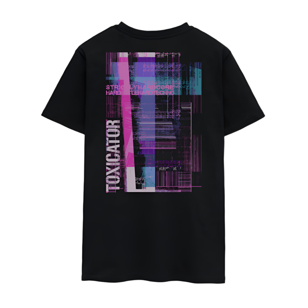 Pink Glitch - Unisex Organic T-Shirt - Schwarz