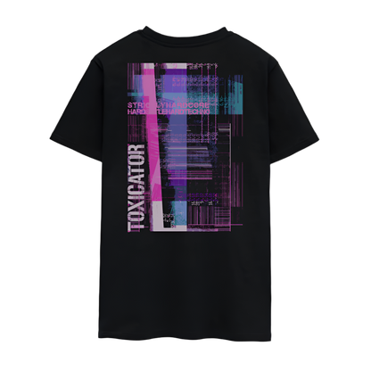 Pink Glitch - Unisex Organic T-Shirt - Schwarz