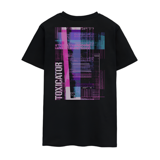 Pink Glitch - Unisex Organic T-Shirt - Schwarz