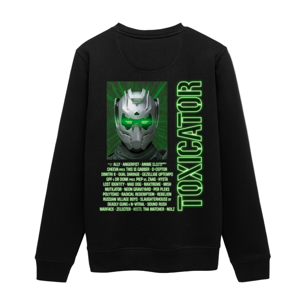 TOXICATOR 2025 Line-Up - Unisex Organic Sweatshirt - Schwarz