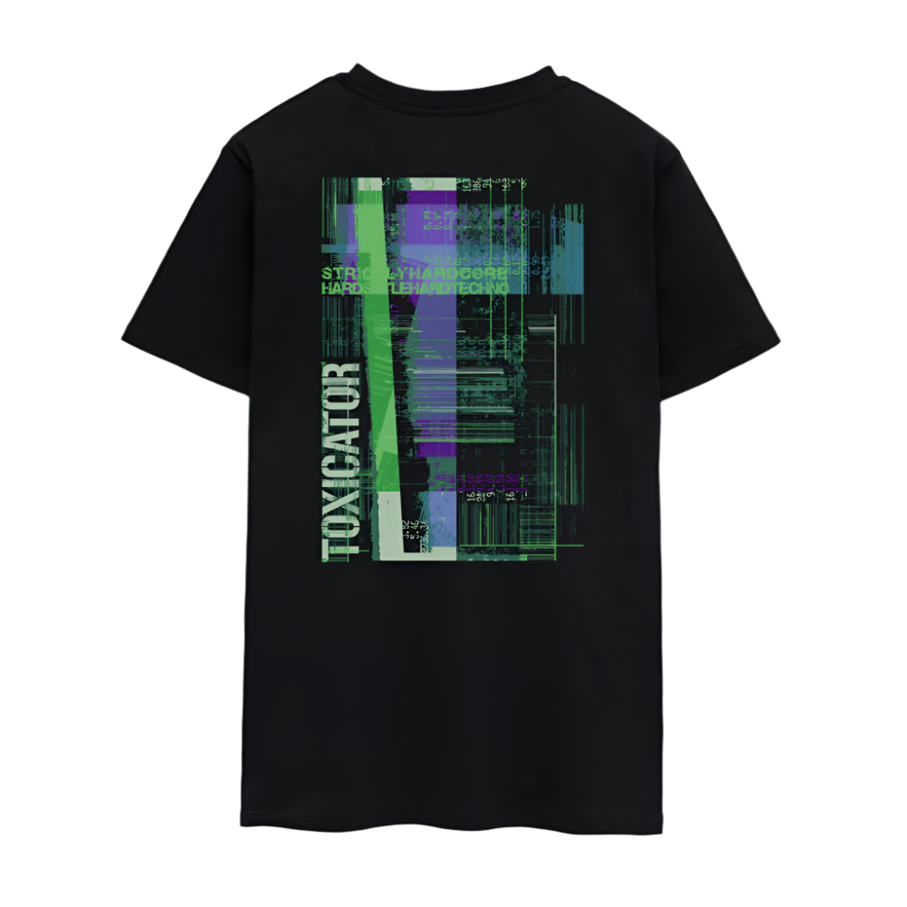 Green Glitch - Unisex Organic T-Shirt - Schwarz