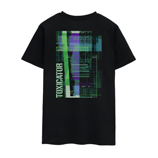 Green Glitch - Unisex Organic T-Shirt - Schwarz