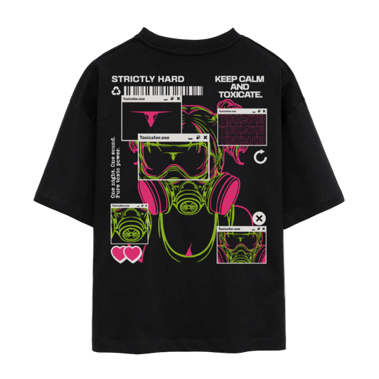 Girly Raver - Cropped T-Shirt - Schwarz