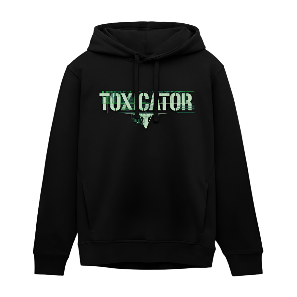 Green Glitch - Unisex Organic Hoodie - Schwarz
