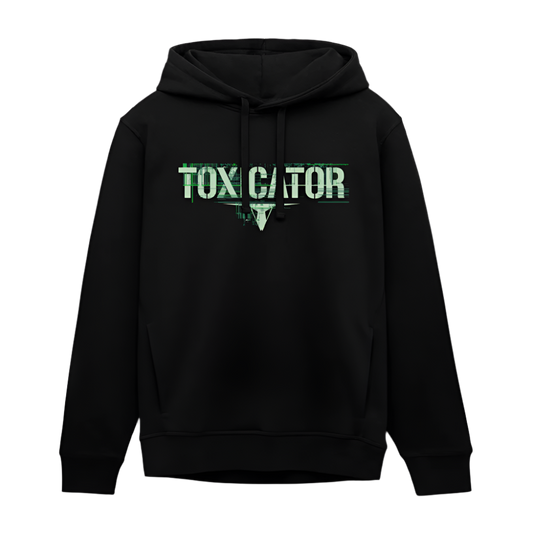 Green Glitch - Unisex Organic Hoodie - Schwarz