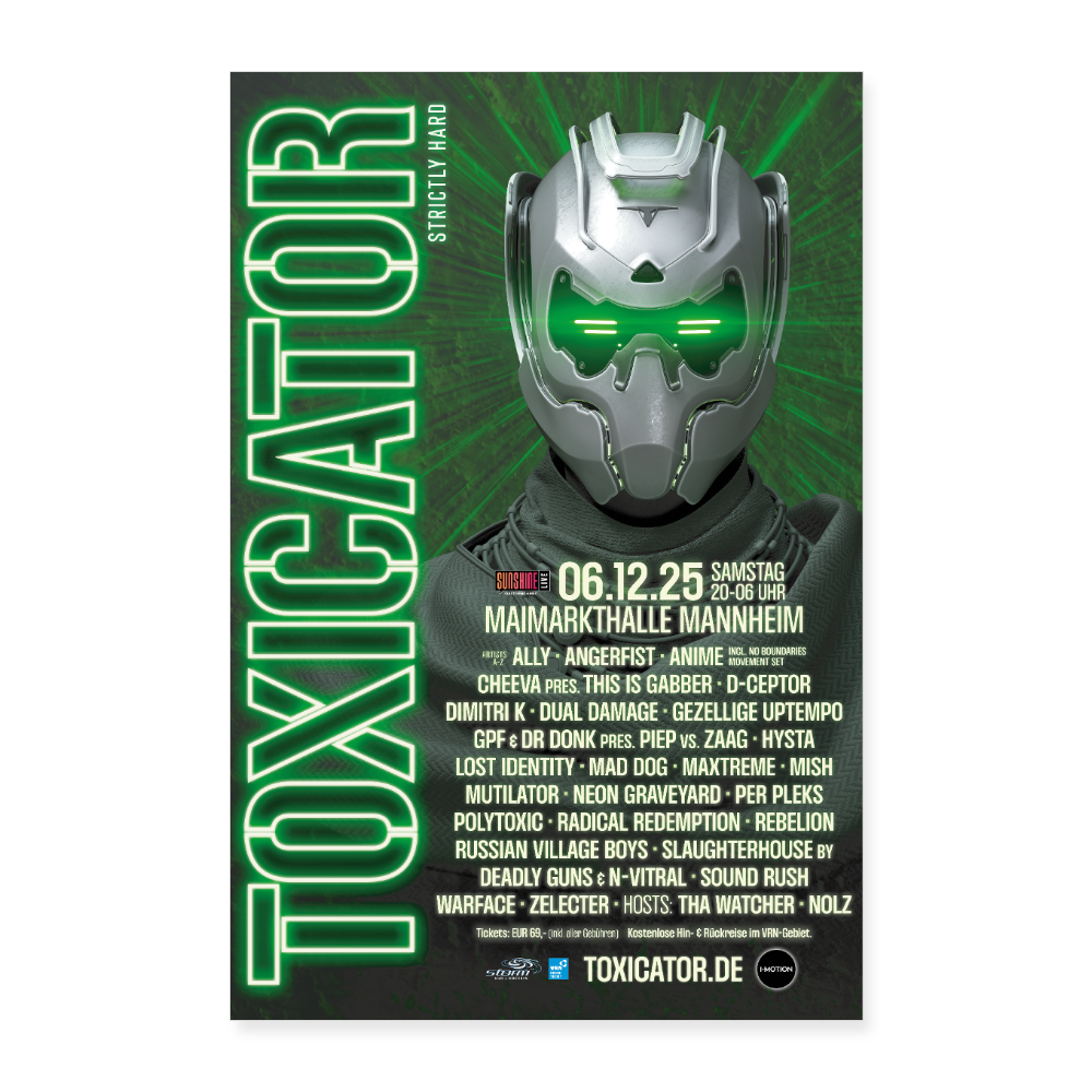 TOXICATOR 2025 - Poster 40x60 cm - Weiß