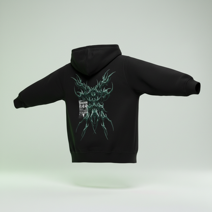 Toxic Creature Hoodie Schwarz - Rückseite korrigiert