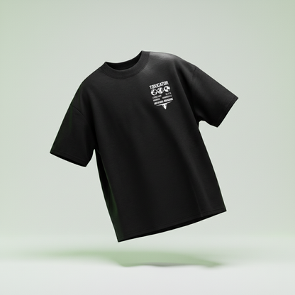 Toxic Creature Oversize T-Shirt Schwarz - Vorderseite
