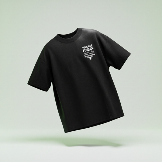 Toxic Creature Oversize T-Shirt Schwarz - Vorderseite
