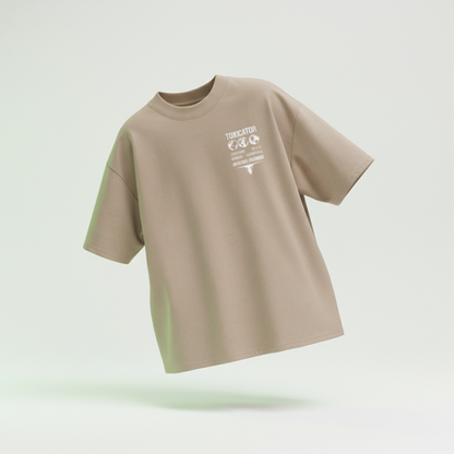 Toxic Creature Oversize T-Shirt Steingrau - Vorderseite