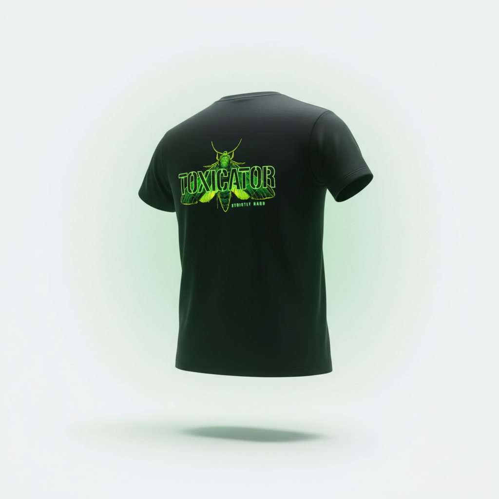 Toxic Moth Unisex Premium T-Shirt 3D - Rückseite clean