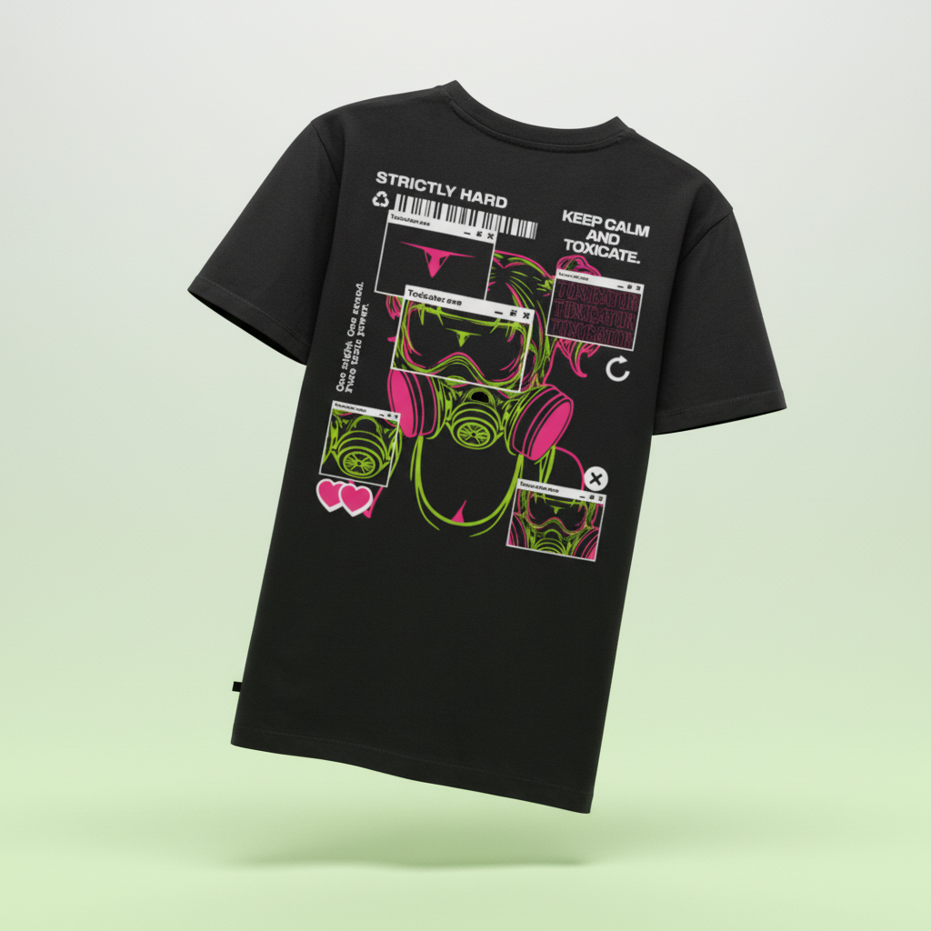 Toxic Raver Organic Unisex T-Shirt 3D - Rückseite