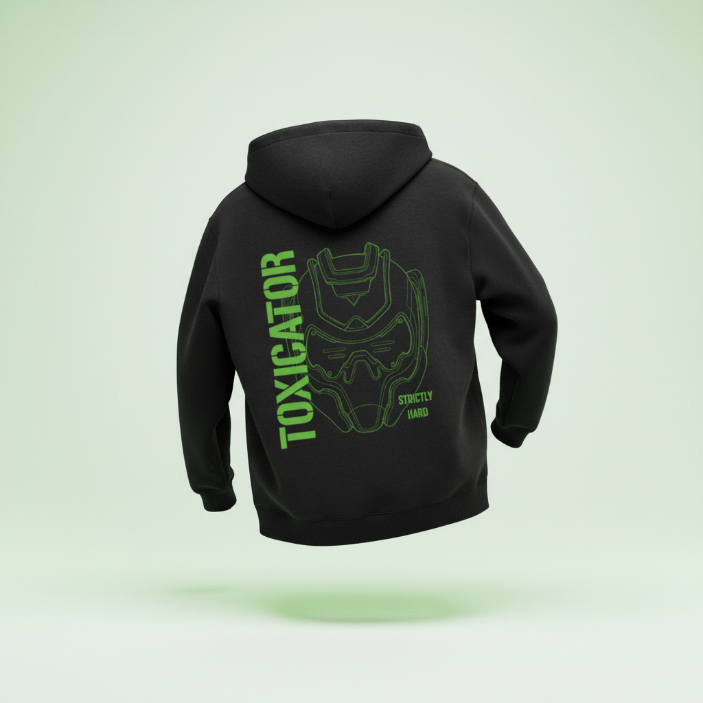 TOXICATOR Mask Hoodie 3D - Rückseite korrekt